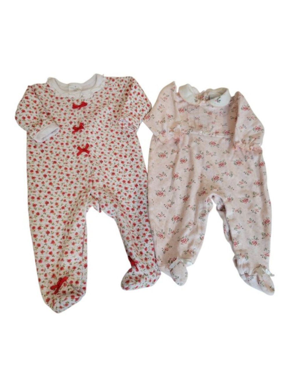 Laura Ashley & Vitamins Baby Floral Footie Sleeper Bundle 3-6M